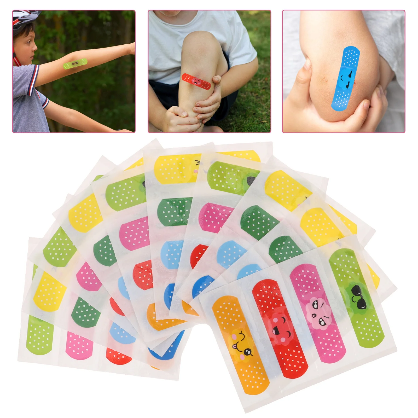 

40Pcs Convenient Wound Bands Cartoon Bandage Strips Daily Use Wound Bandages Outdoor Accessory