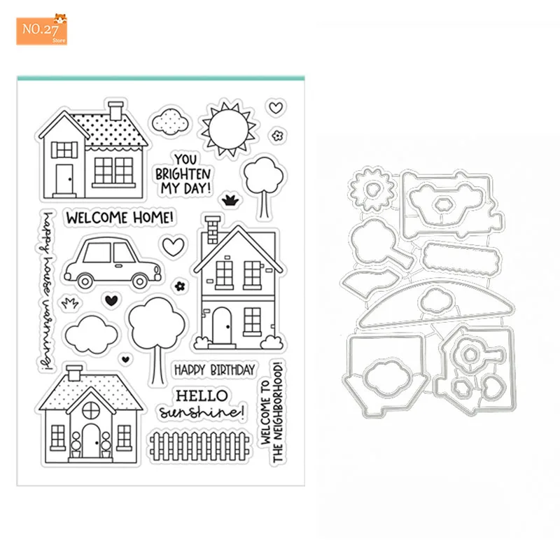 City House Car Clear Stamp and	