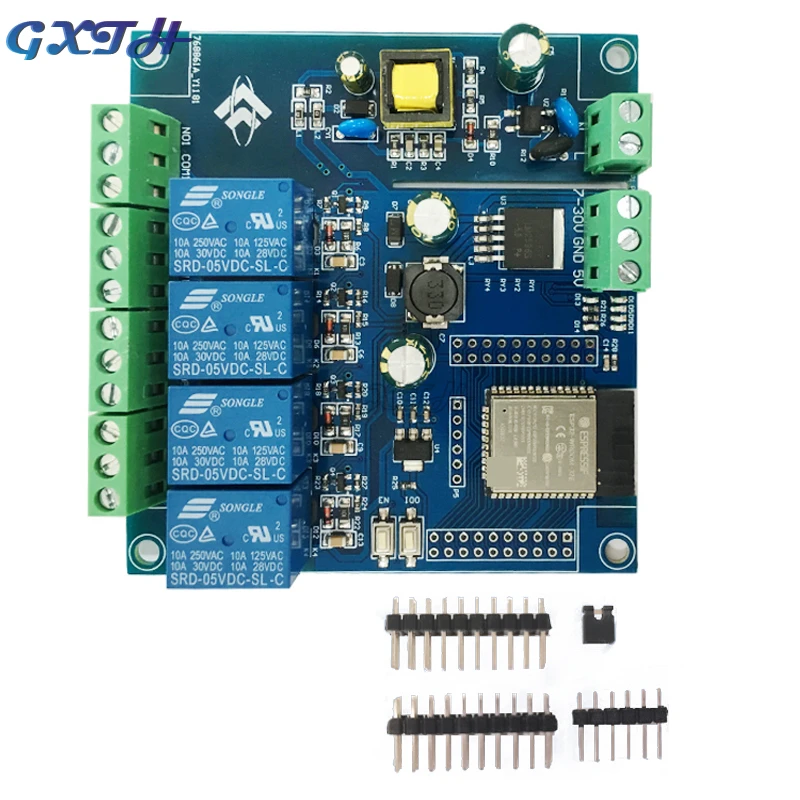 AC 220 В/Φ ESP32 WIFI Bluetooth BLE четырехканальный релейный модуль I/O порт - купить по