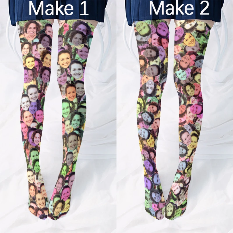 Fashion Custom Lady Over Knee Stockings And Calf Socks Your Photo Pet 3D Printed In Socks High -Quality Stockings Funny Gift New