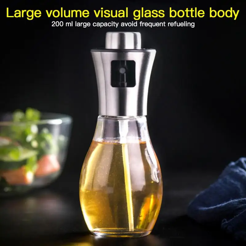 

New Kitchen Supplies Glass Bottle Barbecue Cooking Seasoning Oil Pot Sprayer 200ml Oil Injection Kettle Oil Injection Bottle