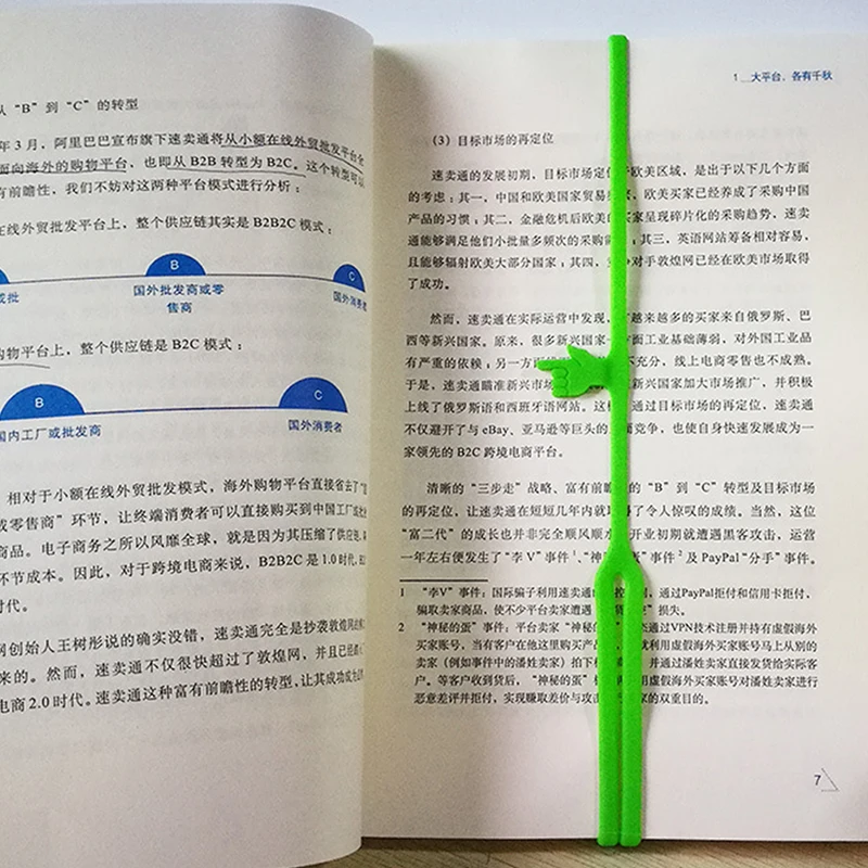 

1 Pcs Flexible bookmark Learning Stationery Unique Creative Silicone Finger Pointing Bookmark Elasticity Book Mark