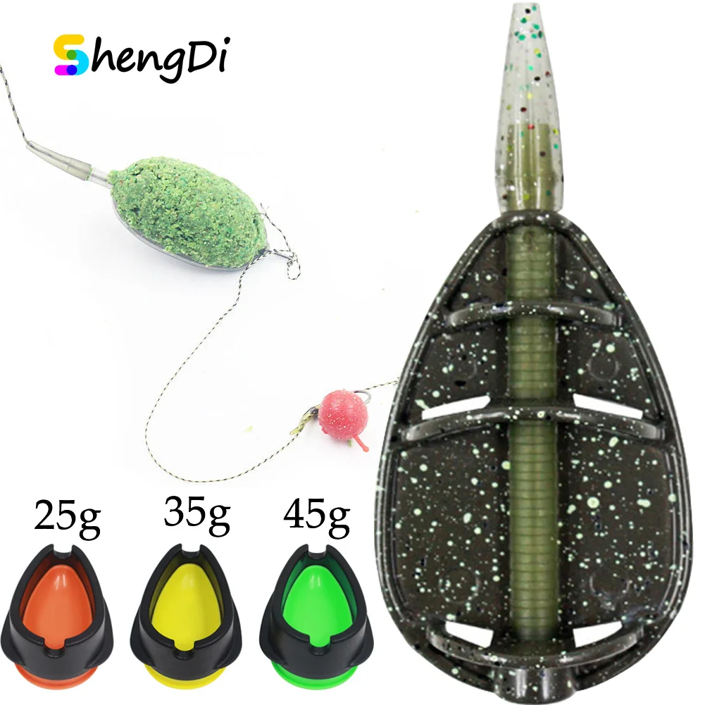 

1pcs Carp Fishing Method Feeder Cage 25g/35g/45g QuickRelease Bait Cage Basket Bait Fishing Tackle Accessories