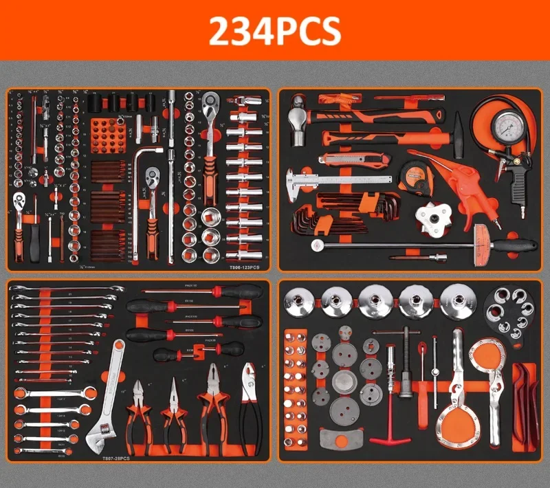 234 шт. тележка для инструментов 7 ящиков