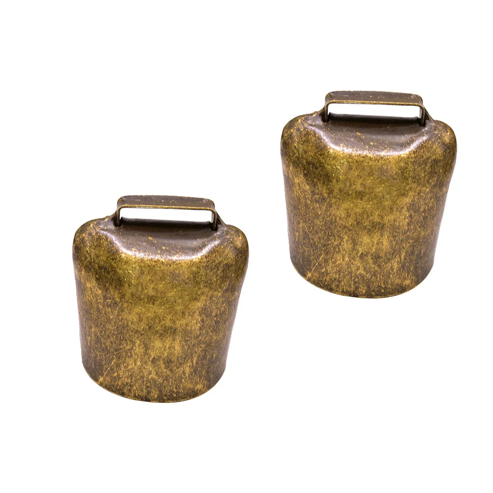 

2pcs Grazing Copper Bells Cow Bell Brass Cow Horse Bell Sheep Cattle Farm Loud Bell Anti Bells Replacement 62g