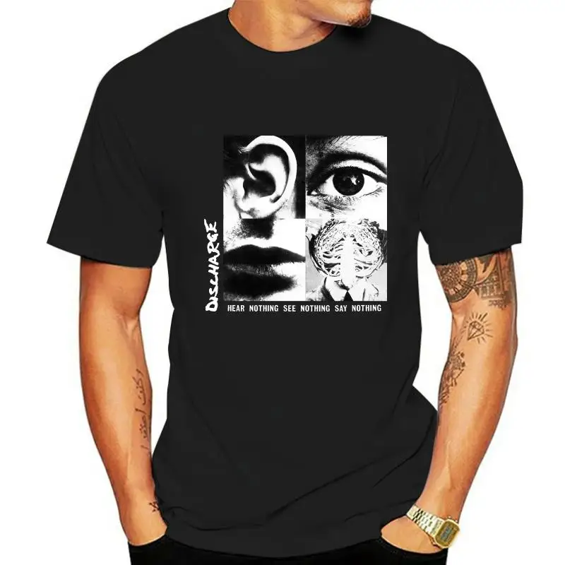 

Футболка, новинка, футболка с надписью «разговор, слушай ничего не вижу ничего», размеры S, M, L, Xl, футболка, Официальная футболка в стиле панк-группы, футболки с аниме