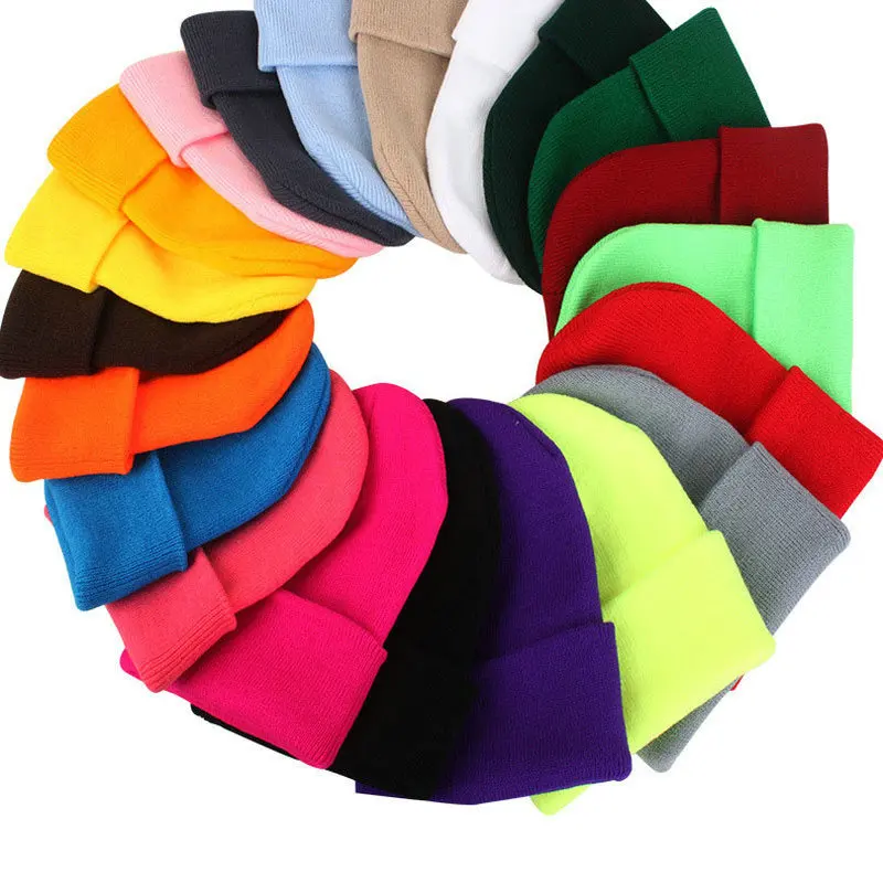 

Winter Hat For Women Autumn Solid Knitted Hat Wholesale Bonnets Gorro Warm Ski Hats For Men Hip Hop Cap Sport Skullies Beanies