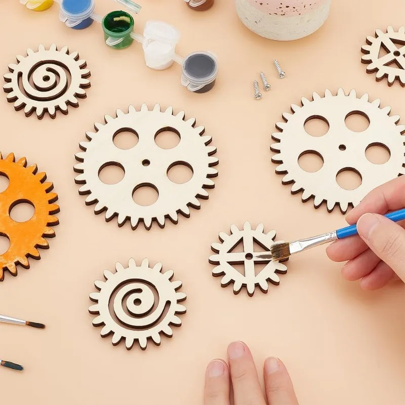 3 Комплекта Необработанных Деревянных Аксессуаров Для Проектов Diy С Винтами