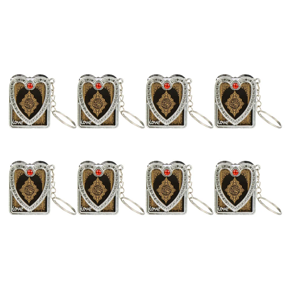 

8Pcs Birthday Party Party Favor Islam Themed Keychains Small Keychain Pendants for Eid Bag