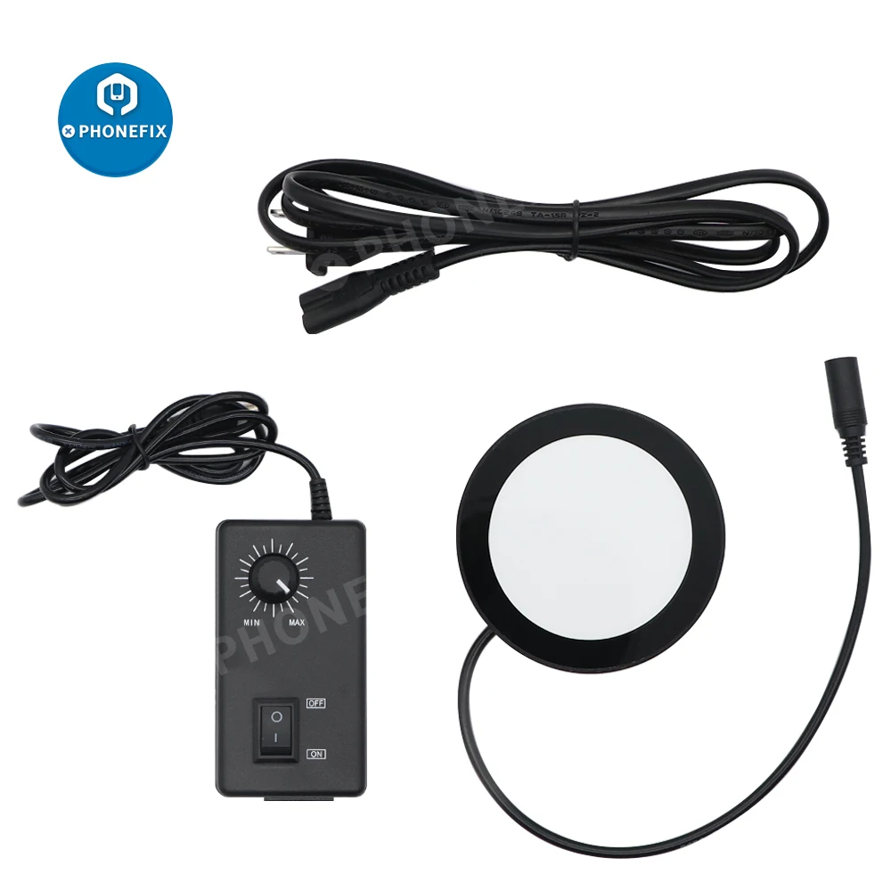 

Microscope LED Ring Bottom Light Source Adjustable Brightness Backlight Illuminator Lamp For Industry Video Stereo Microscopio