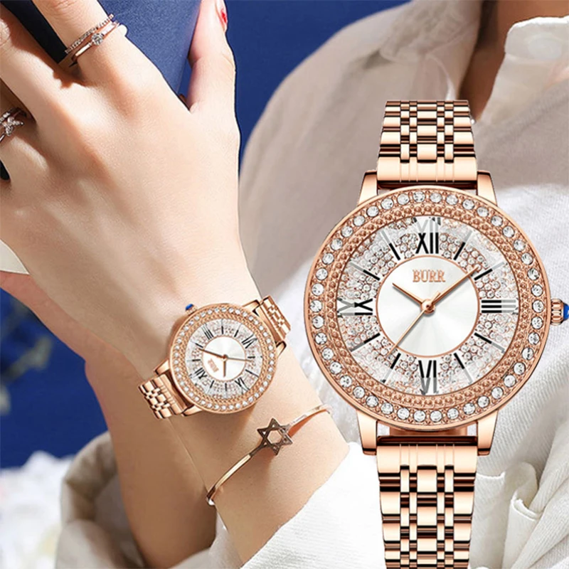 2022 Luxury Diamond Circular Ladies Watch Brand Fashion Quartz Watches For Women Waterproof Gifts Dropshipping Zegarek Damski enlarge