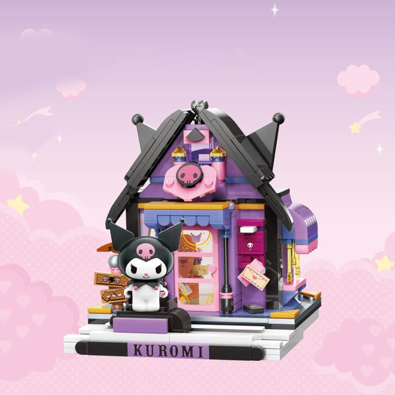 

Новинка Sanrio, набор строительных блоков Hello Kitty My Melody Kuromi Cinnamoroll, детская игрушка-пазл, подарок на день рождения