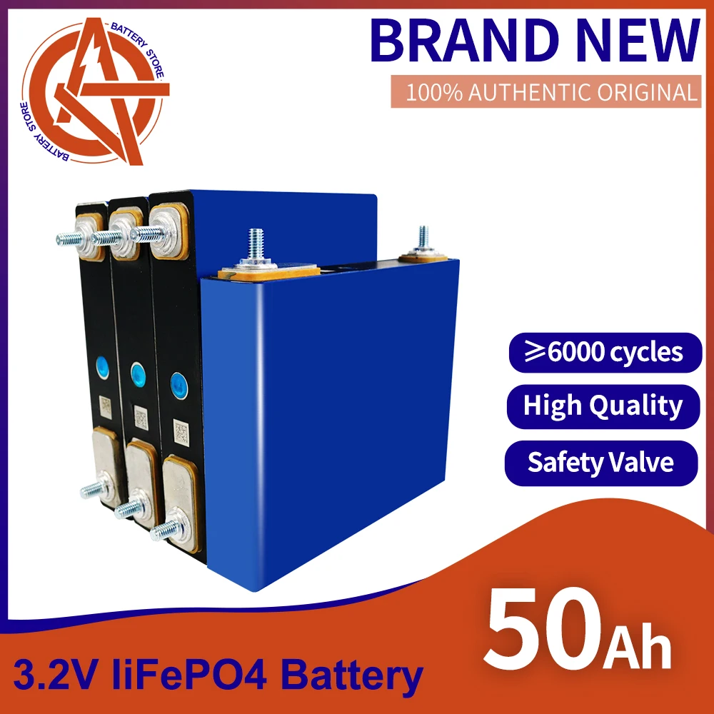 Новая аккумуляторная батарея Lifepo4 3 2 в 50 Ач 4-48 шт. солнечная энергетическая