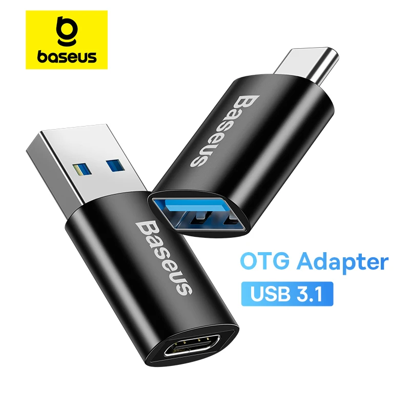 Адаптер Baseus USB 3 1 OTG Type C к переходник мама конвертер для Macbook pro Air Samsung S20 S10