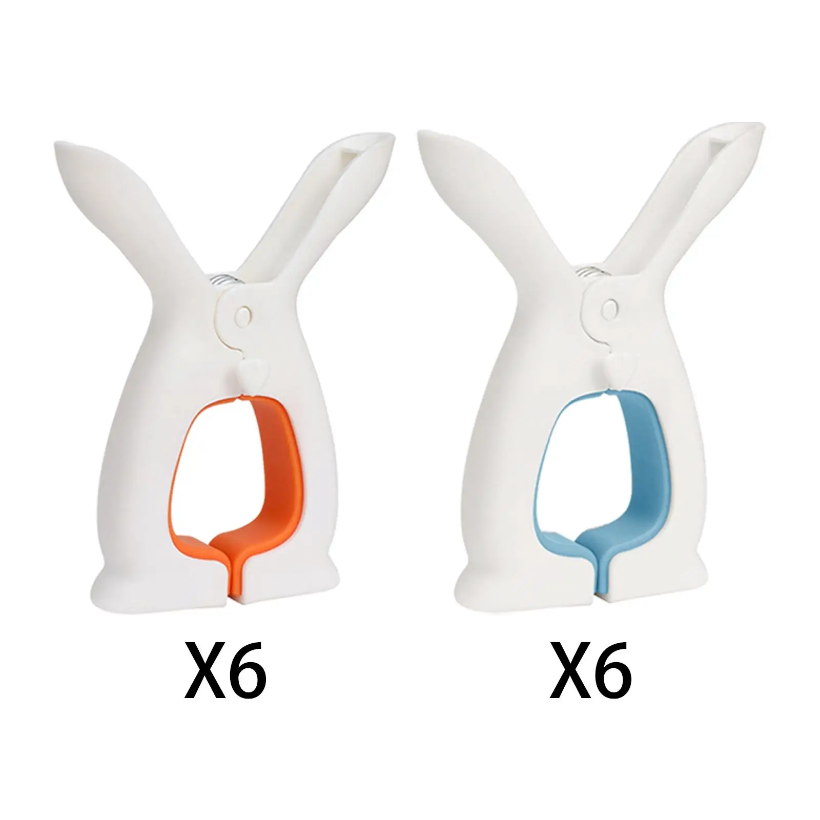 

6 Pieces Plastic Beach Towel Clips Chair Clips Towel Holder for Pool Chairs