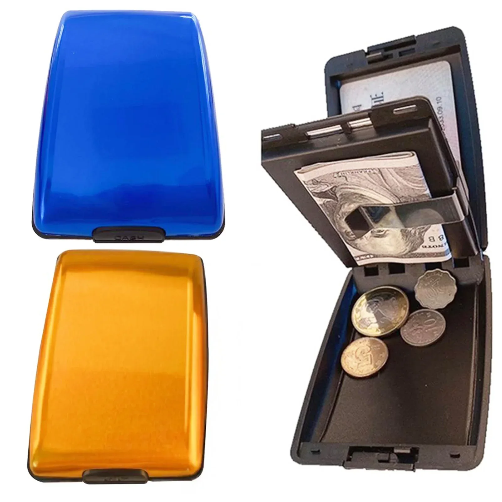 Многофункциональный кошелек унисекс из металлического сплава держатель для