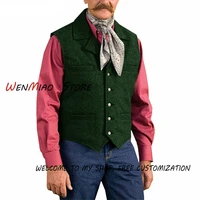 mens suit vest vintage herringbone sleeveless jacket steampunk wedding groom vest homme waistcoat