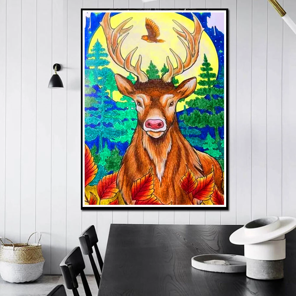 Алмазная живопись 5D сделай сам Антилопа полная мозаика лось стразы вышивка