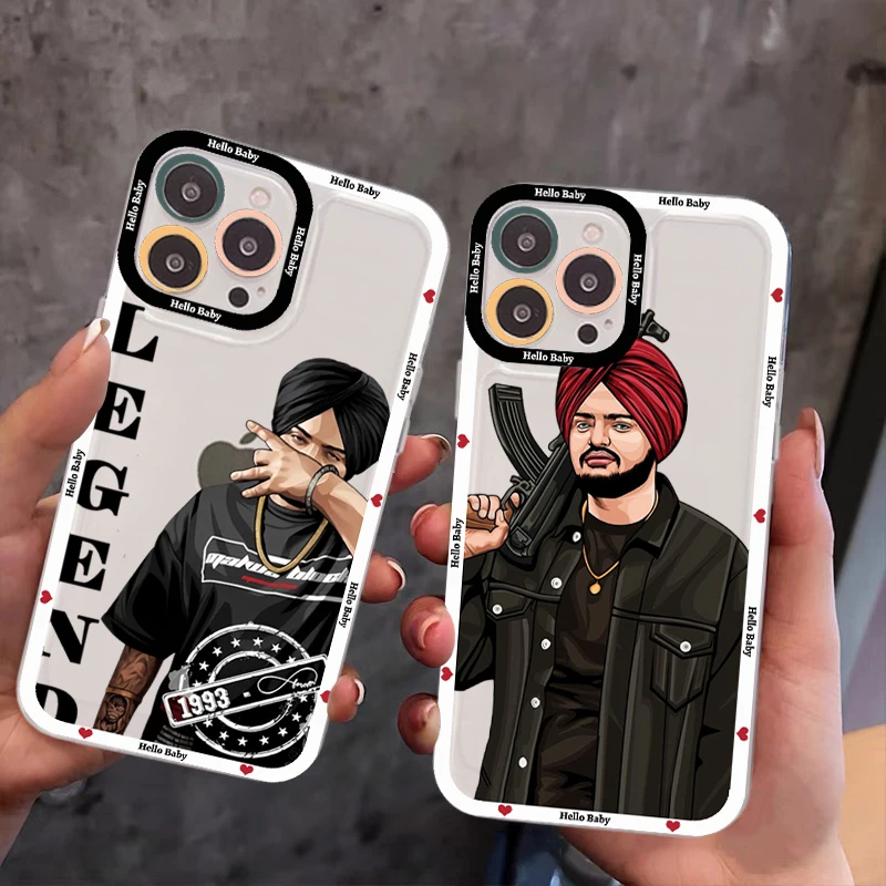 

Indian Rapper Sidhu Moose Wala Phone Case For iPhone 11 12 13 14 Mini Pro Max XR X XS TPU Clear Case For 8 7 6 Plus SE 2020