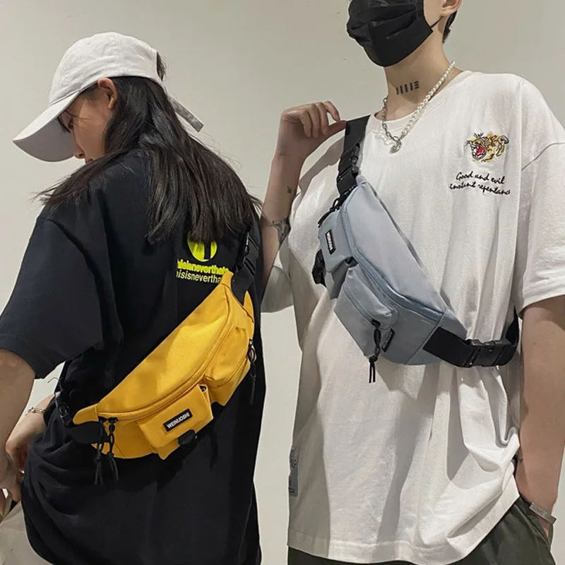 

Нагрудная сумка, нейлоновая поясная сумка, уличная поясная сумка в стиле хип-хоп, забавная сумка для телефона, повседневные сумки через плечо унисекс, модная женская сумка на ремне