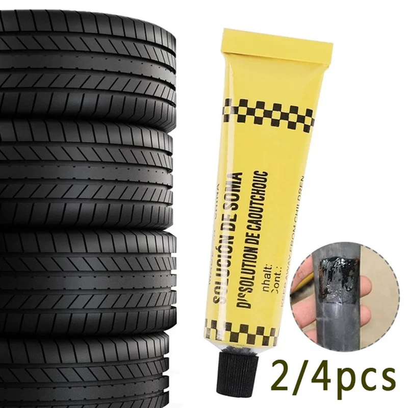 

4pcs12g Motorcycle Bike Tire Patching Glue Universal Inner Tube Puncture Repairing Glue Cement Rubber Repair Tools Accessories