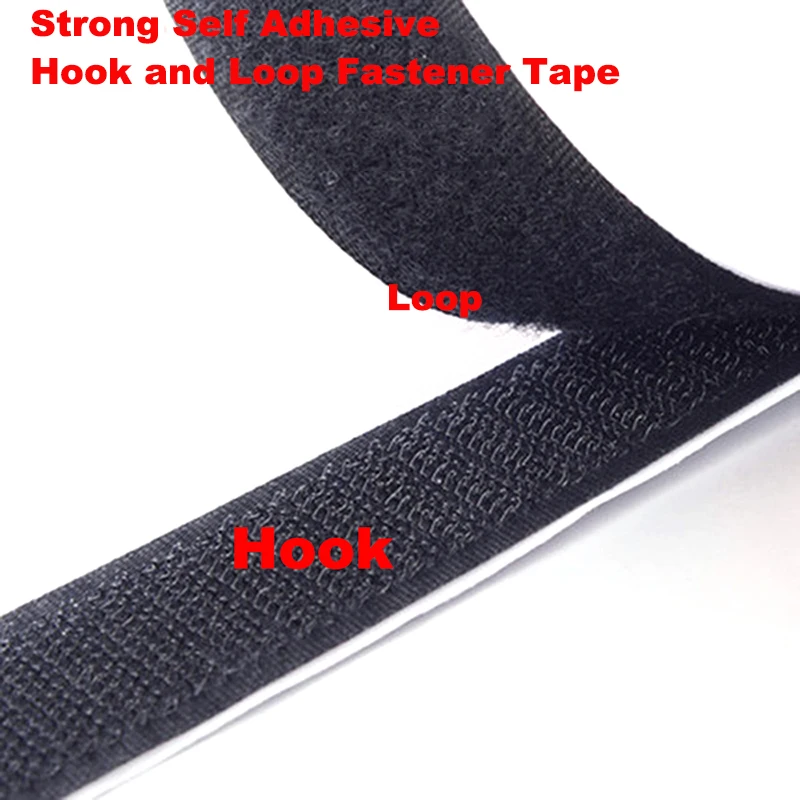 

5M/Pair Strong Self Adhesive Hook and Loop Fastener Tape Nylon Hook Adhesive Magic Tape Sticker with Glue for DIY 16-110mm