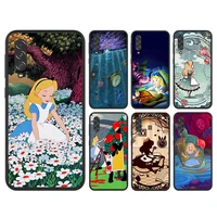 alice in wonderland for samsung galaxy a90 a80 a70s a60 a50s a40 a30 a20e a10s a10e a10 a2 core black phone case capa