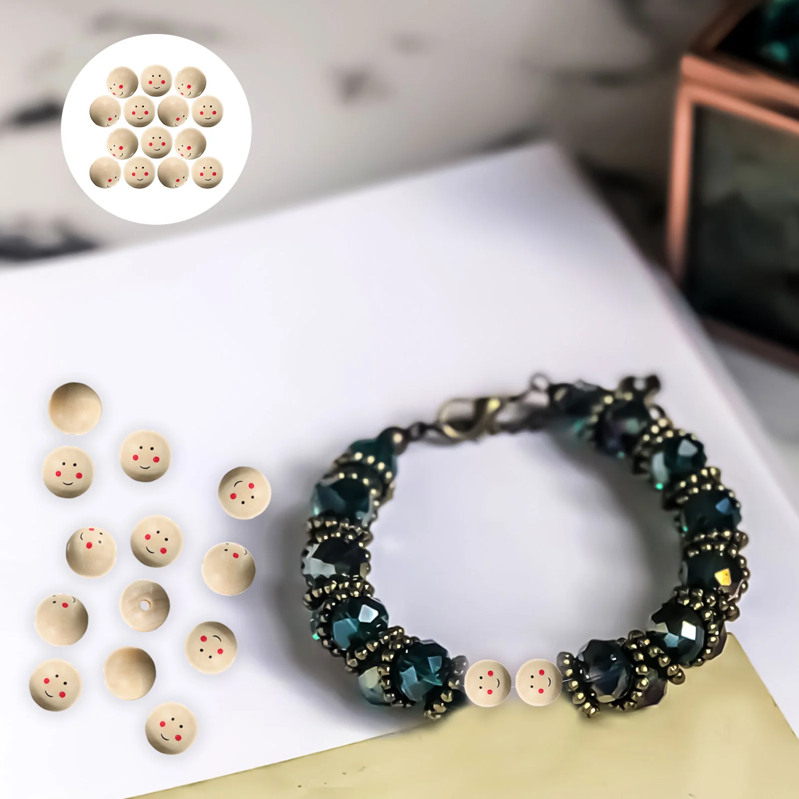 20 шт. свободные бусины с улыбкой на лице разделитель сделай сам ювелирные