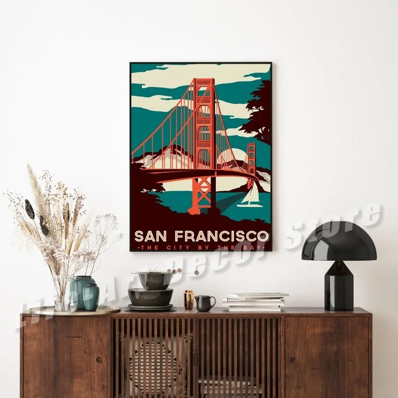 Винтажный Токио Дания Новая Зеландия Египет Капри Путешествия Плакат и Печать