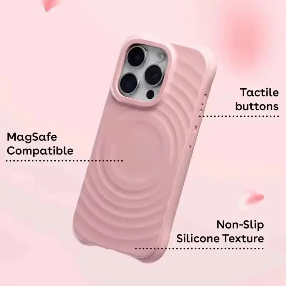 Фото Чехол для iPhone 17 Pro Max, жидкий силиконовый магнитный чехол с беспроводной зарядкой, противоударный, совместимый с iPhone 16, 15, 14, 13, 12 №3