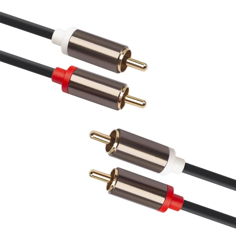 

RCA Cable 2RCA to 2 RCA Male to Male Audio Cable Gold-Plated RCA Audio Cable 1m 2m for Home Theater DVD TV Amplifier CD Soundbox