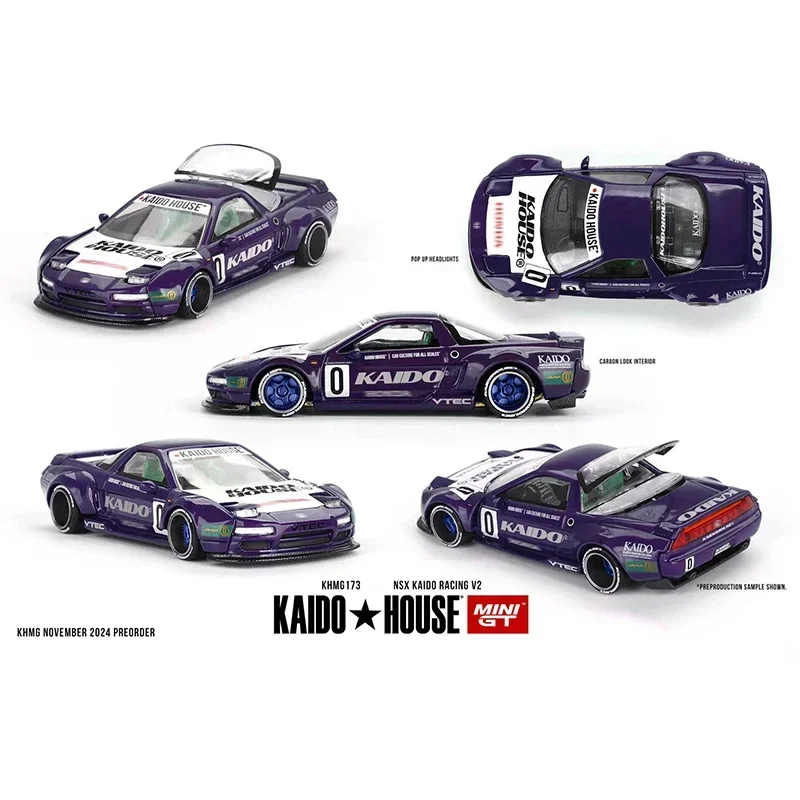 Фото MINIGT KHMG 175 В наличии 1:64 Skyline 2000 GTR KPGC10 Street V1 Открываемый капот Литая под давлением модель автомобиля Kaido House №2