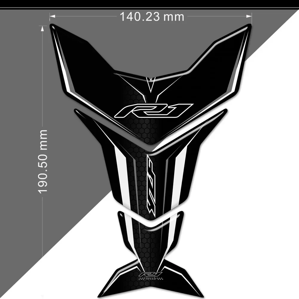 Motorcycle Emblem Logo Gas Knee Kit Tank Pad Stickers Decals Protector For YAMAHA YZF-R1 YZFR1 YZF R1 R 1000