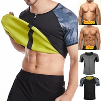 men body shaper waist trainer sweat shirt neoprene sauna suit slimming t shirt workout shapewear tank tops for weight loss
