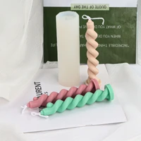 twisted shape silicone candle mold for diy aromatherapy candle plaster ornaments soap epoxy resin mould handicrafts making tool