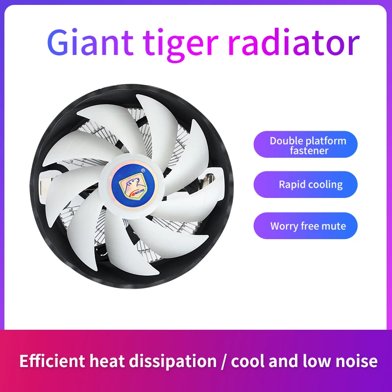 

Радиатор NUCORE CPU Cooler 120 мм, 3-контактный для ПК, бесшумный для Intel LGA 2011 1150 115 Intel LGA 115x/1150/1155/1156