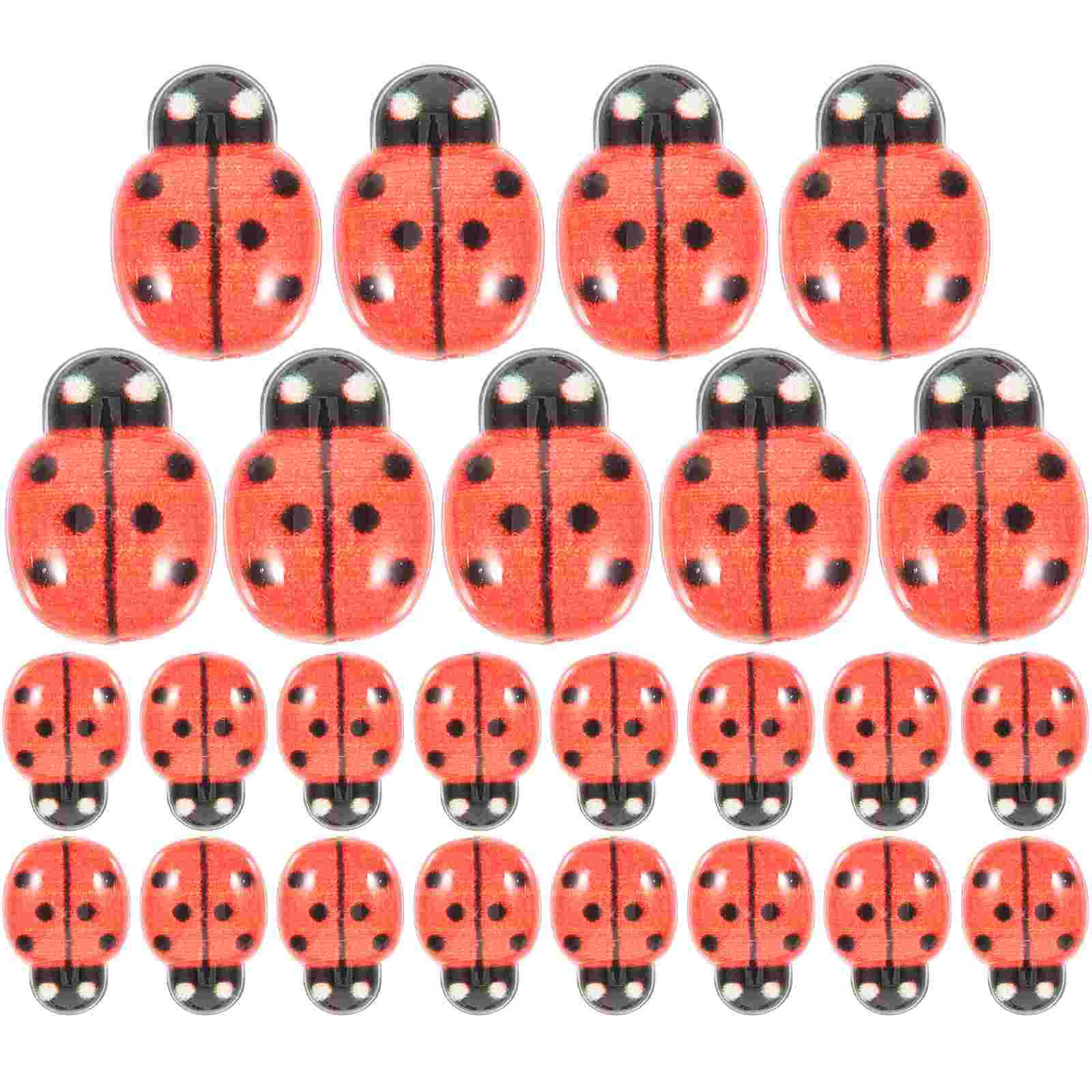 

50 шт., миниатюрные Подвески в виде божьих коровок