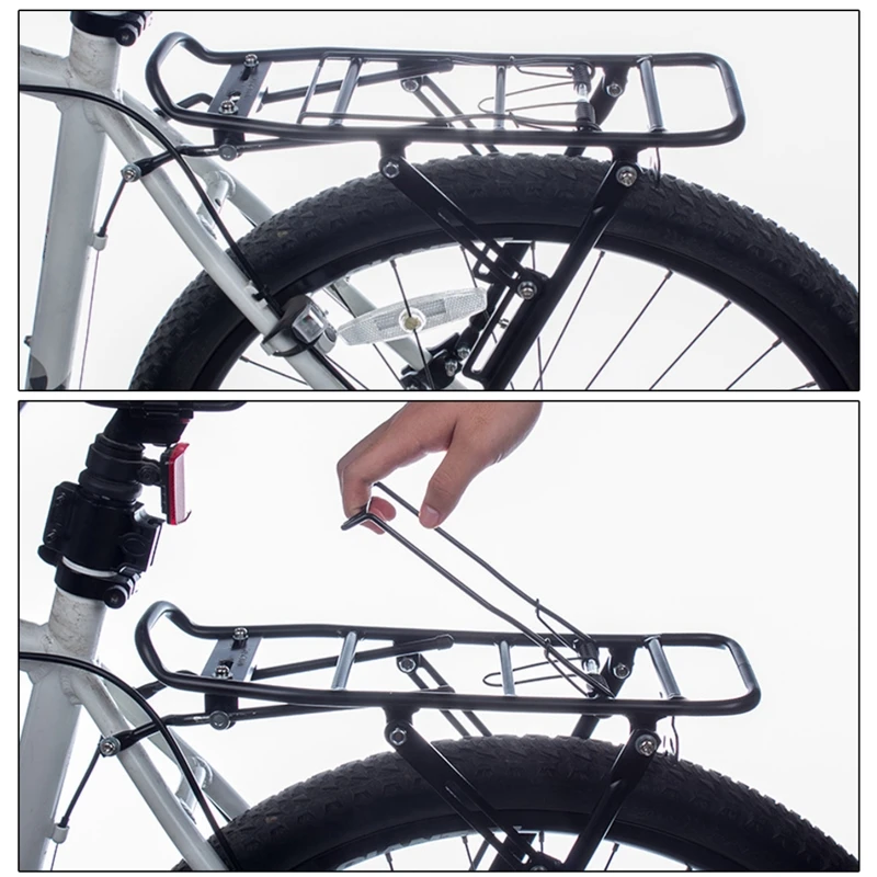 

Disc Brake Aluminum Alloy Bicycle Rear Rack MTB Foldable Bikes Pannier Carrier Bag Luggage Shelf Cycling Accessory