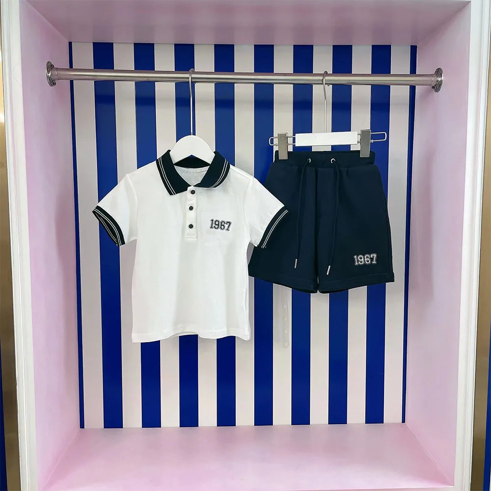 

Высококачественная детская одежда, дизайнерский Повседневный костюм для мальчиков и девочек, рубашка с лацканами и повседневные свободные...