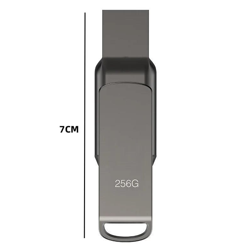 Металлический флэш-накопитель USB 3 1 256 ГБ бесплатный брелок для ключей карта