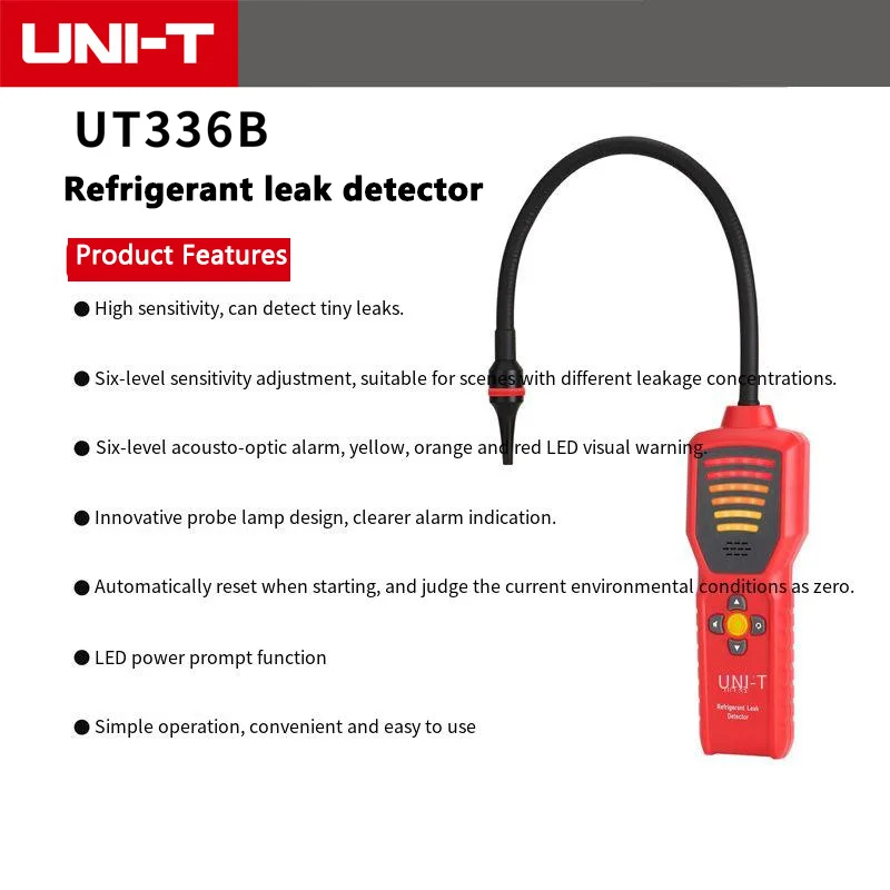 

UNI-T детектор утечки хладагента Cfcs Hcfcs Hfcs тестер для кондиционирования воздуха, обслуживание автомобильного холодильника UT336B