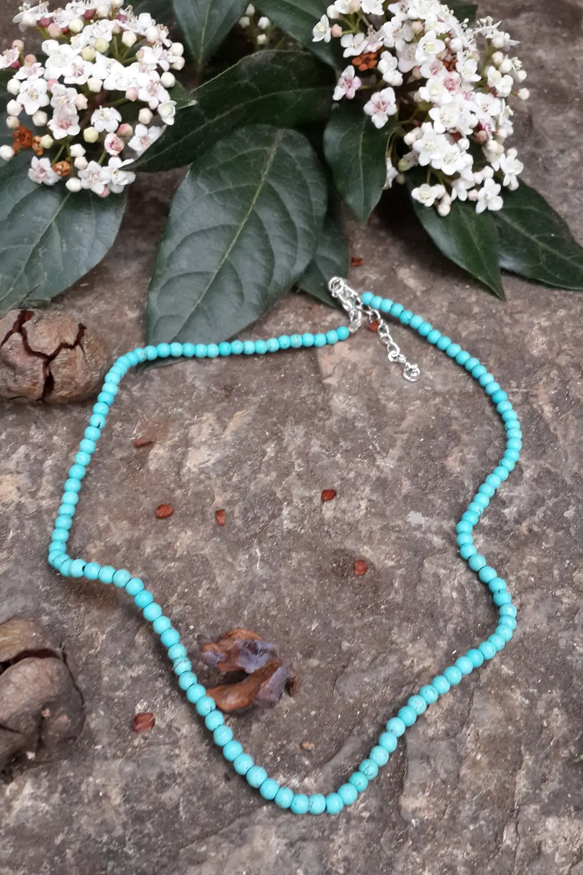 

Бирюзовое женское ожерелье Fatmagul из натурального камня