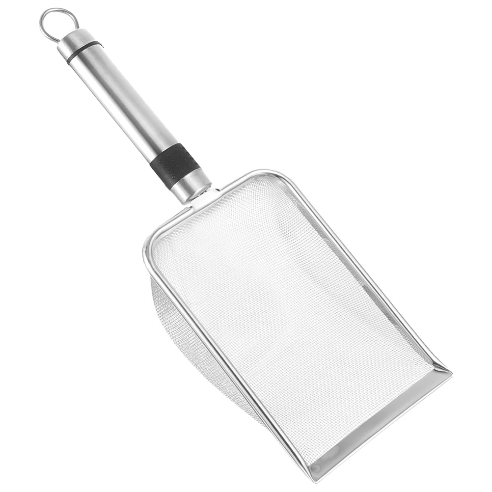 Просеивающая подложка из нержавеющей стали совок для кошачьего туалета домашних