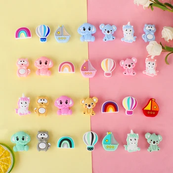 Keep&Grow 5pcs Silicone beads animal Koala unicorns baby Silicone Beads For Pacifier Clips DIY Cute Teething Toys Baby Teether 1