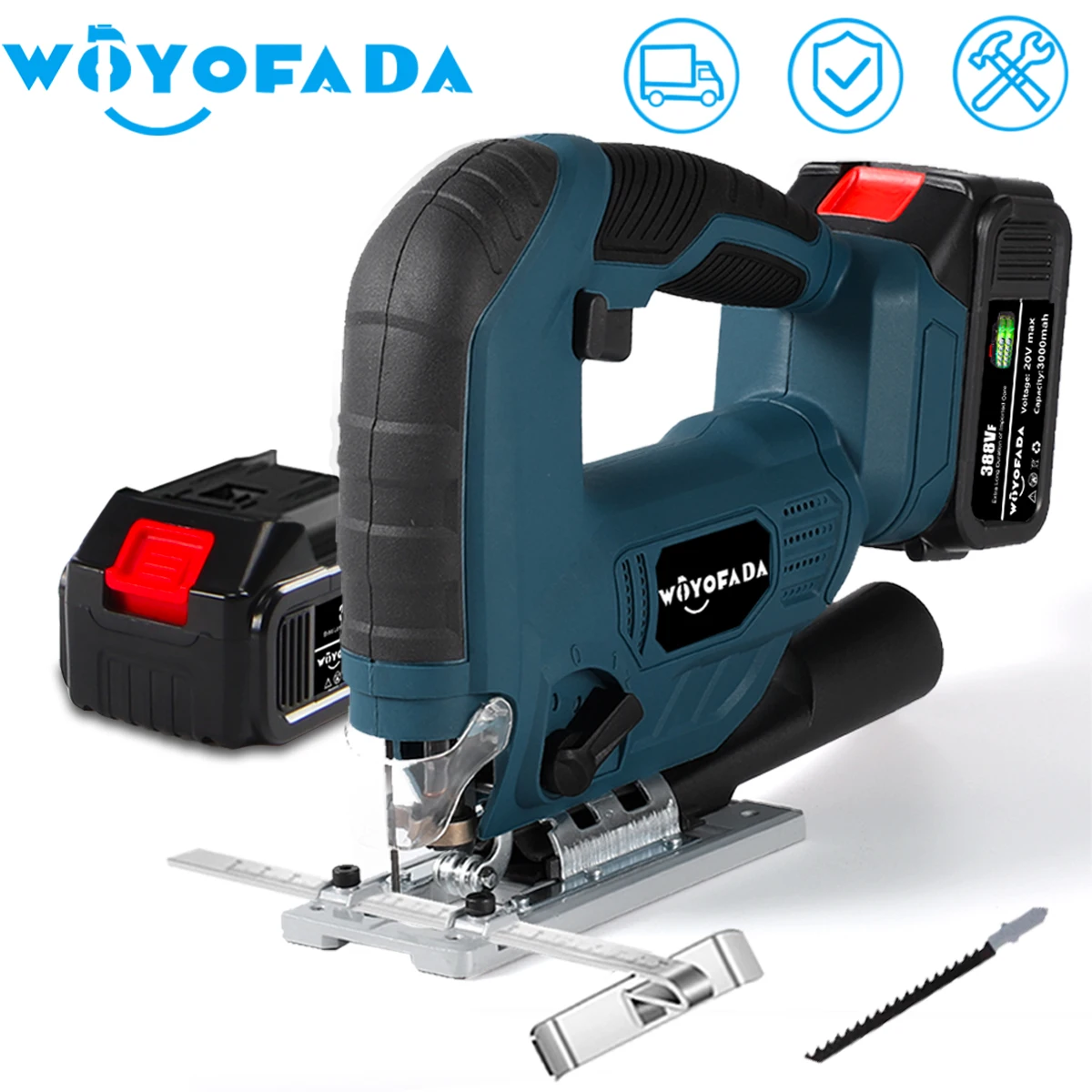 

Беспроводная электрическая ножовочная пила 20 в, портативная многофункциональная ножовочная пила с быстрой заменой лезвий для деревообраб...