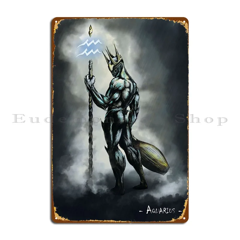 

Dark Aquarius Metal Sign Party Cinema Pub Customized Living Room Tin Sign Poster