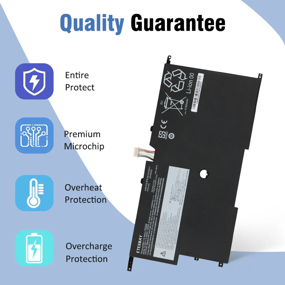 Фото ETESBAY 00HW003 SB10F46441 45N1700 Аккумулятор для ноутбука Lenovo ThinkPad X1 Carbon Gen3 2015 X1 Carbon 2014 Gen2 00HW002 №5