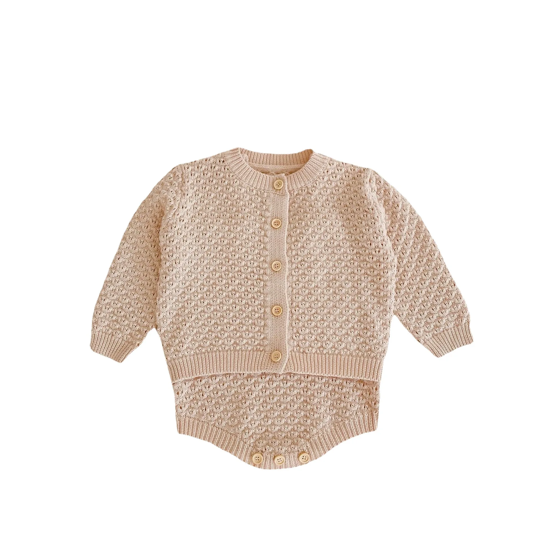 Criscky Baby Girls Clothes Spring Baby knit Romper Set Infant Newborn Baby Girl Cardigan Boys Sweater Baby Jumpsuit For Girls
