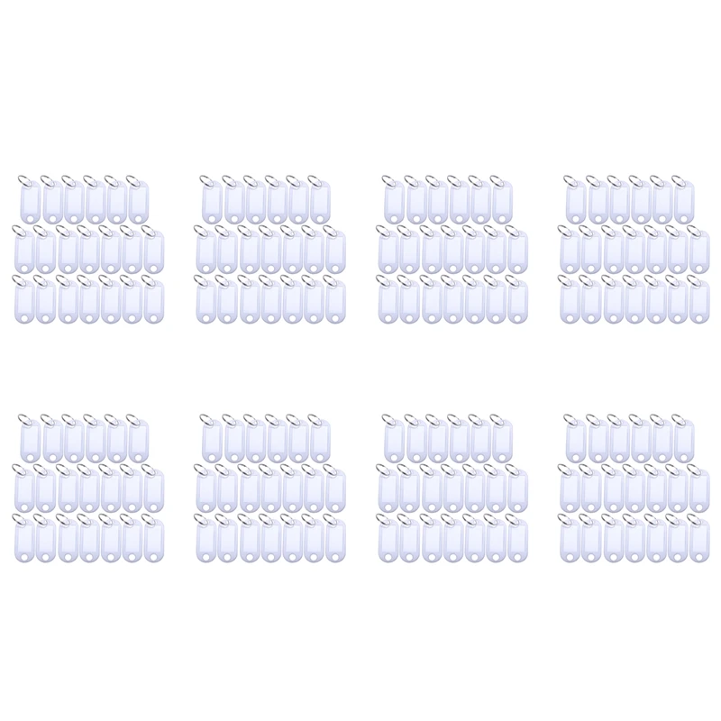 

White Portable Plastic Key Fob Key Tag ID Labels 160 Pieces