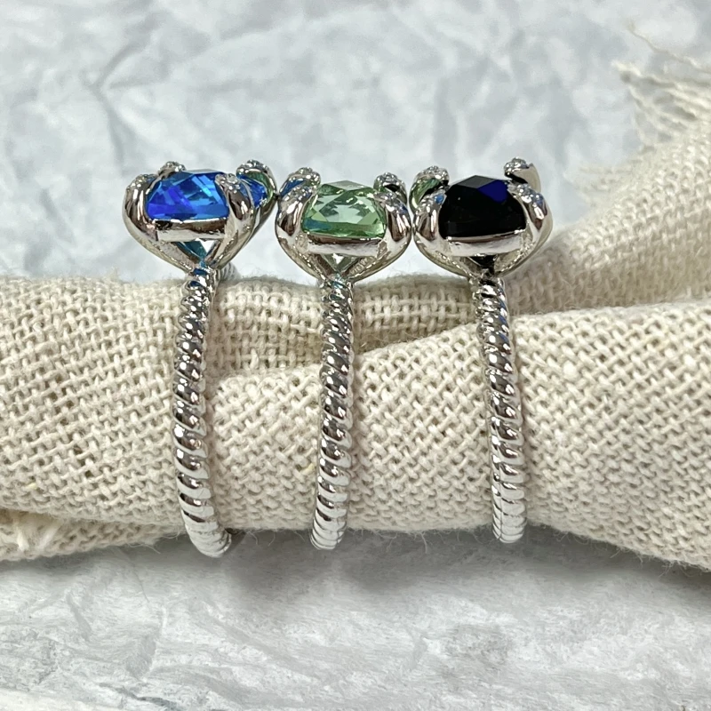 

925 sterling silverRing Vintage Antique Femme Designer Fashion Brand David Jewelry love Wedding Christmas Valentine Gift